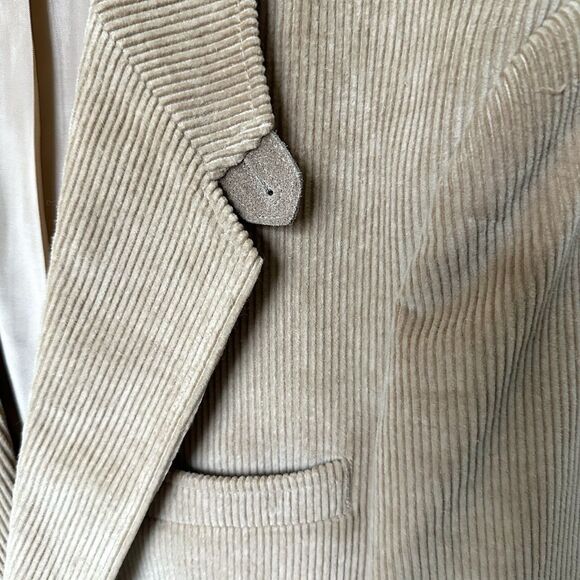 Zanetti Blazer Men’s 38 Corduroy Retro Elbow Patches Academia - Picture 4 of 11